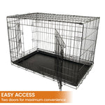Royale 36in Foldable Pet Wire Dog Crate Medium Safe Portable Kennel