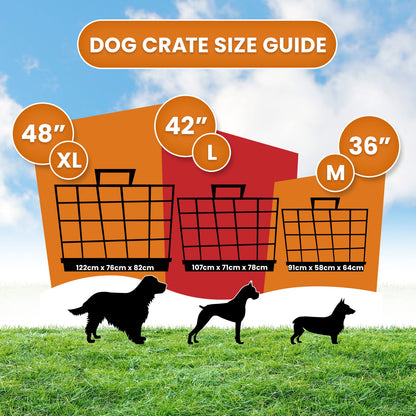 Royale 36in Foldable Pet Wire Dog Crate Medium Safe Portable Kennel