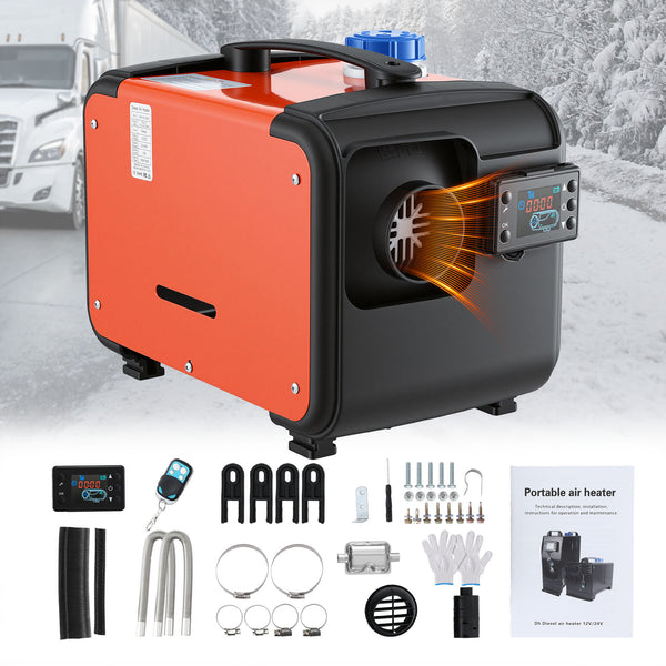  5KW Diesel Air Heater 12V 24V LCD Remote Car Caravan | HomeAndLiving
