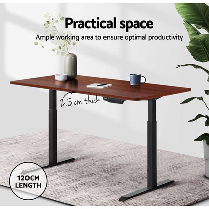 Adjustable Motorised Electric Standing Desk Top- Walnut