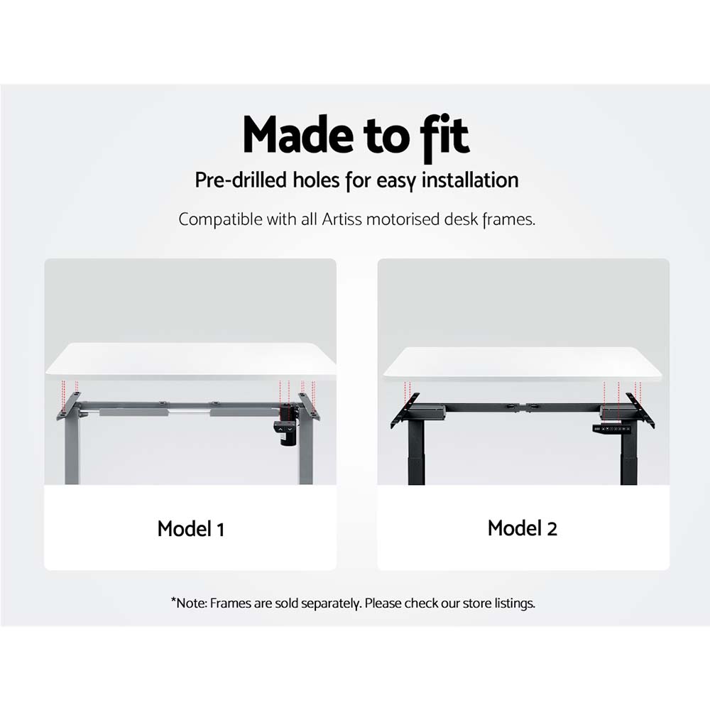 Standing Desk Top Adjustable Motorised Electric Sit Stand Table White