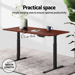 Adjustable Motorised Electric Desk Top - Walnut