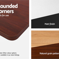 Adjustable Motorised Electric Desk Top - Walnut