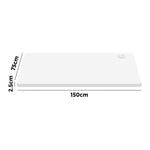 Standing Desk Top with Drilled Hole White 150x75cm
