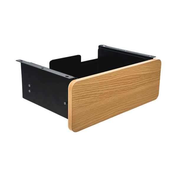  Under Desk Drawer with 2 Drawers Dividers Natural and Black