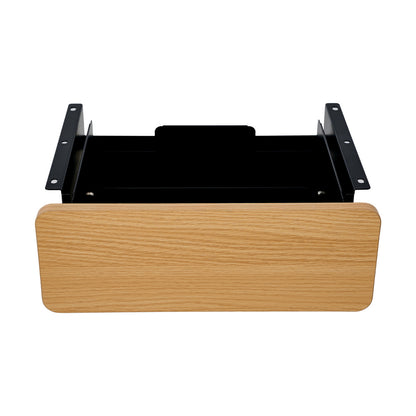 Under Desk Drawer with 2 Drawers Dividers Natural and Black