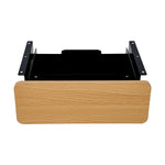 Under Desk Drawer with 2 Drawers Dividers Natural and Black