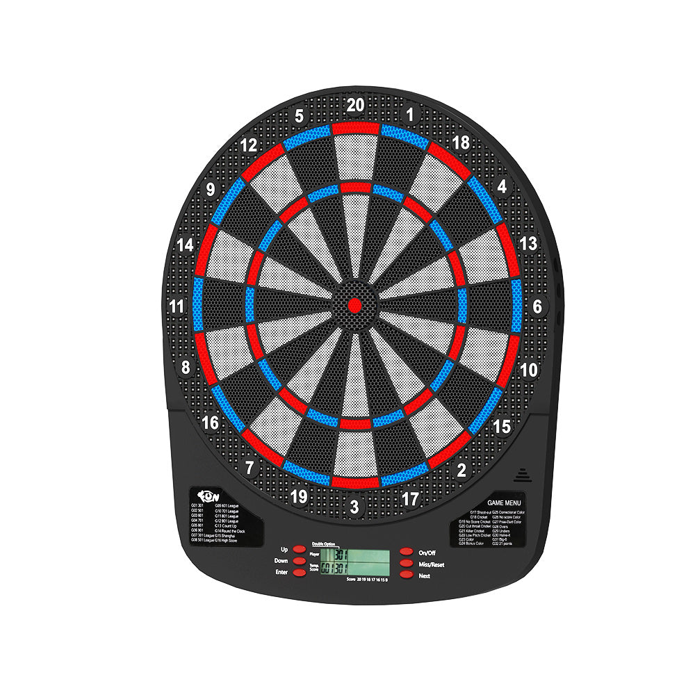 13.5" Dartboard Dart Board With Soft Tip Darts Electronic Scorer 32 Games