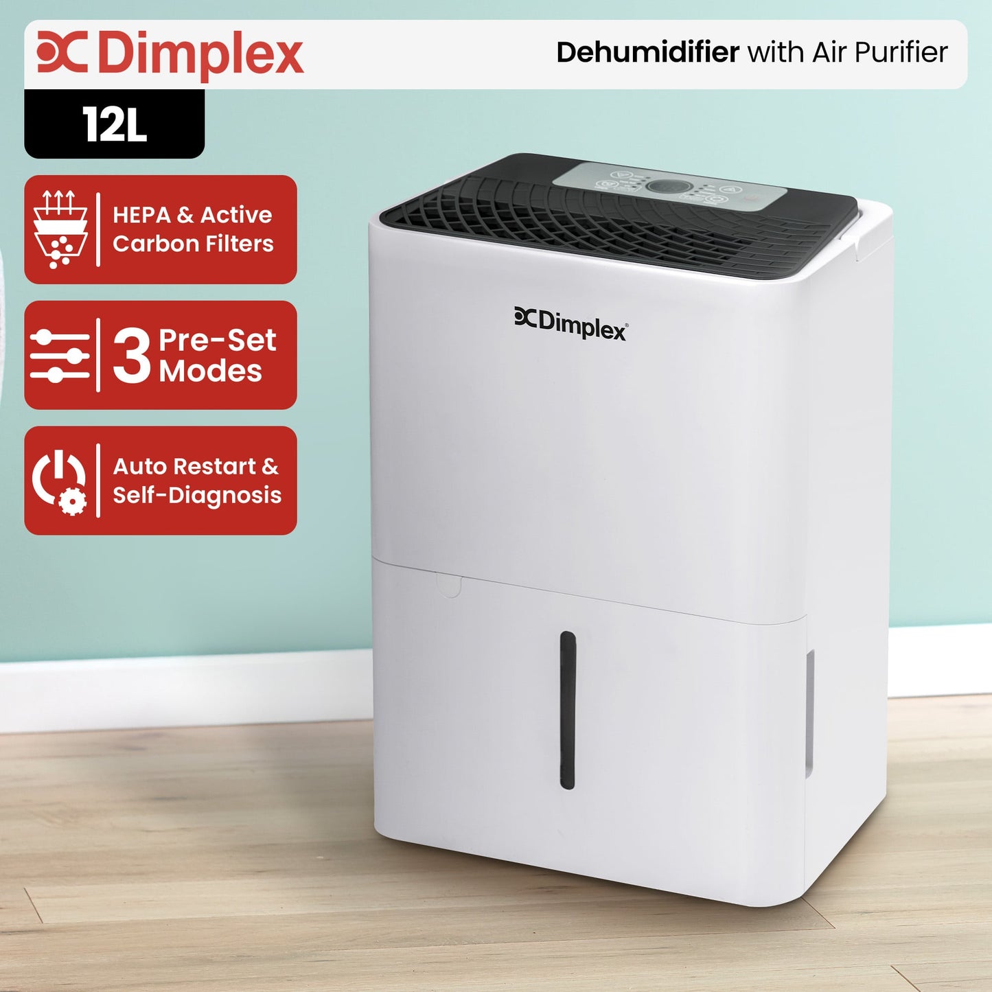 Portable Dehumidifier Air Purifier 1x12cm