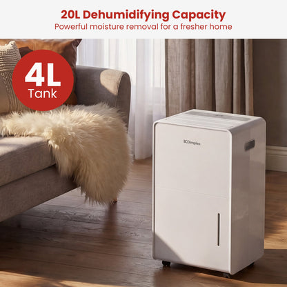 20L Portable Dehumidifier 4L Tank Timer | HomeAndLiving - 9