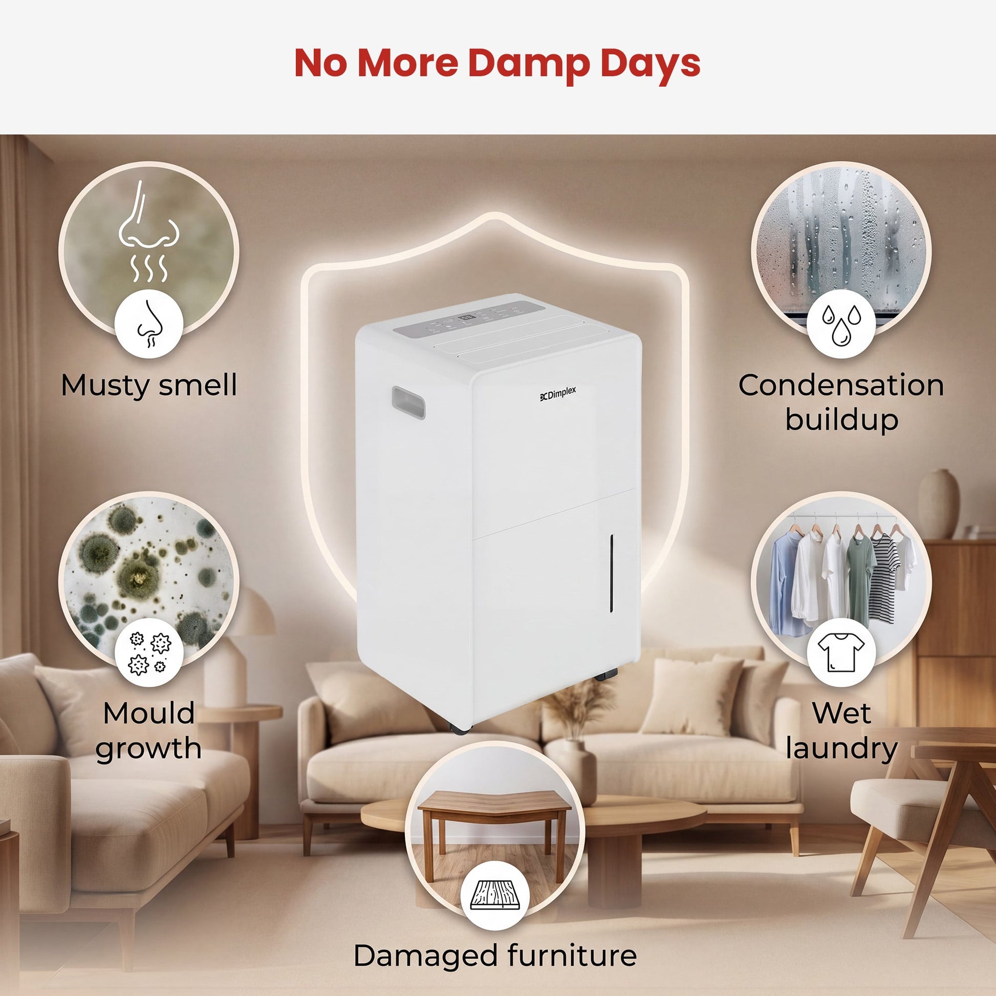 20L Portable Dehumidifier 4L Tank Timer | HomeAndLiving - 11