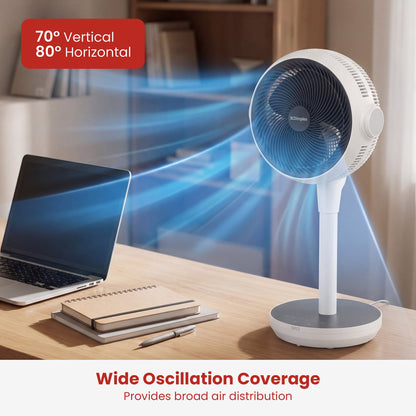 Heat Cool Pedestal Fan LED Display Timer | HomeAndLiving
