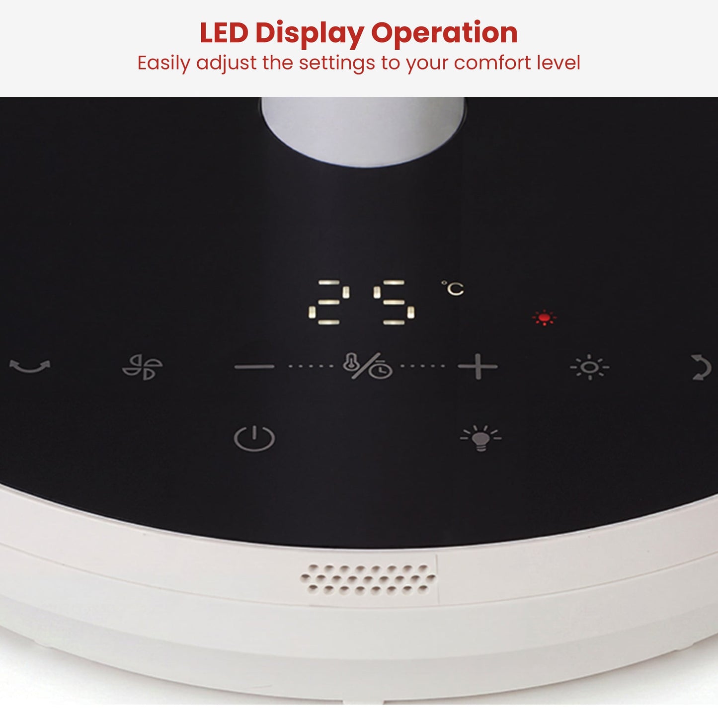 Heat Cool Pedestal Fan LED Display Timer | HomeAndLiving