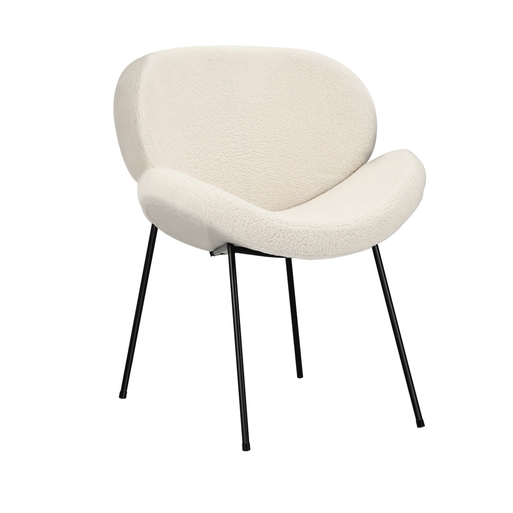 Dining Chair  sherpa Cream