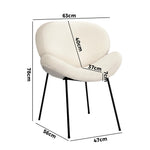 Dining Chair  sherpa Cream