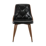 Dining Chairs Retro PU Leather x2 Black/White