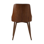 Set of 2 Retro PU Leather Dining Chairs Black for Kitchen or Dining Room