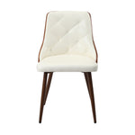 4x Dining Chairs Retro Cafe PU Leather Seat Black & White Kitchen Restaurant Chairs