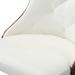 4x Dining Chairs Retro Cafe PU Leather Seat Black & White Kitchen Restaurant Chairs