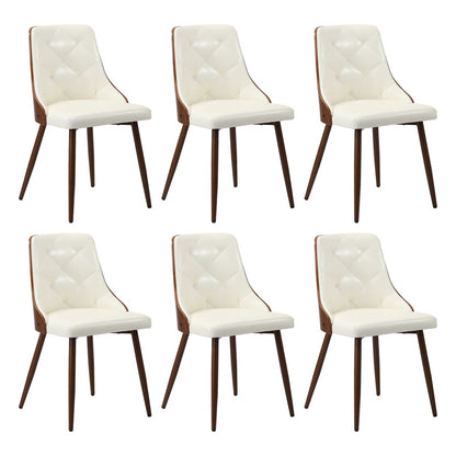 Dining Chairs Cafe Seat Retro PU Leather Black/White