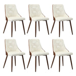 Dining Chairs Cafe Seat Retro PU Leather Black/White