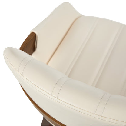 Bentwood Dining Chairs PU Leather Beige Set 2 | HomeAndLiving