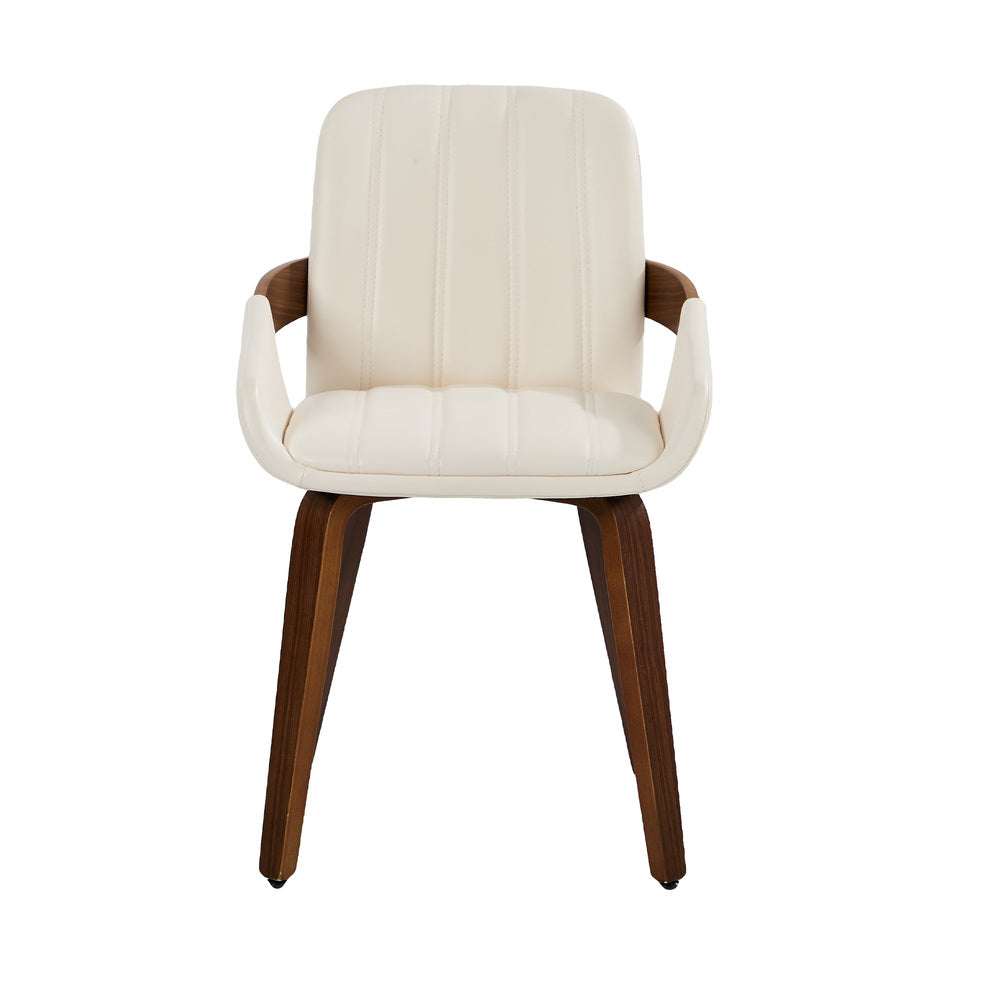 Bentwood Dining Chairs Set of 4 Beige PU | HomeAndLiving