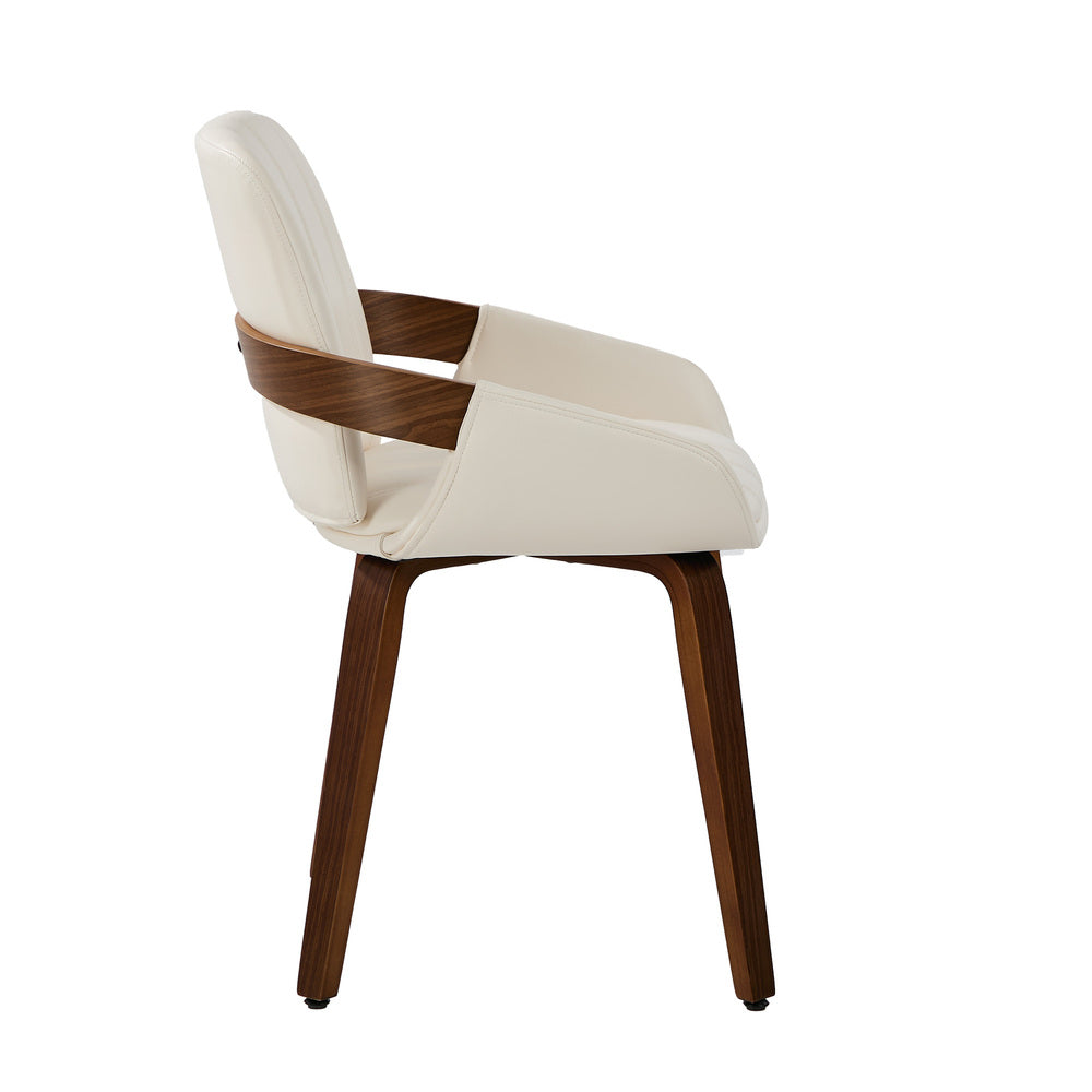 Bentwood Dining Chairs Set of 4 Beige PU | HomeAndLiving