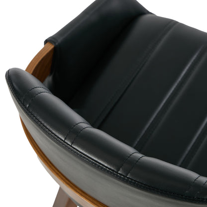 Bentwood Dining Chairs PU Leather Black Set 4 | HomeAndLiving