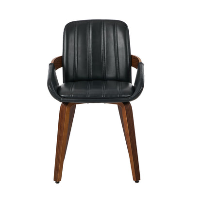 Bentwood Dining Chairs PU Leather Black Set 6 | HomeAndLiving