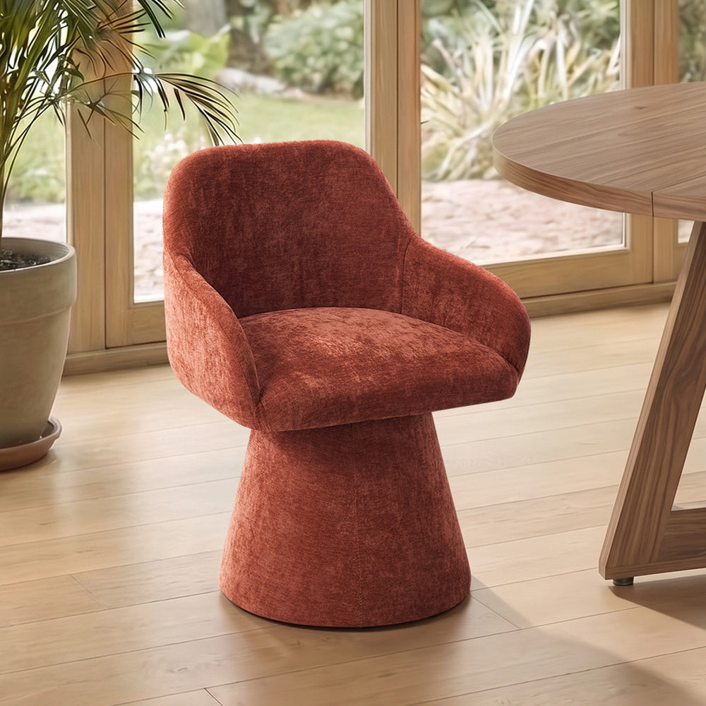 Dining Chair Swivel Red 48x45x76cm