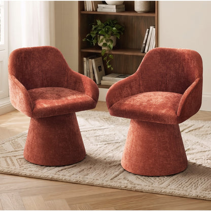 Red Swivel Dining Chair 48x45x76cm