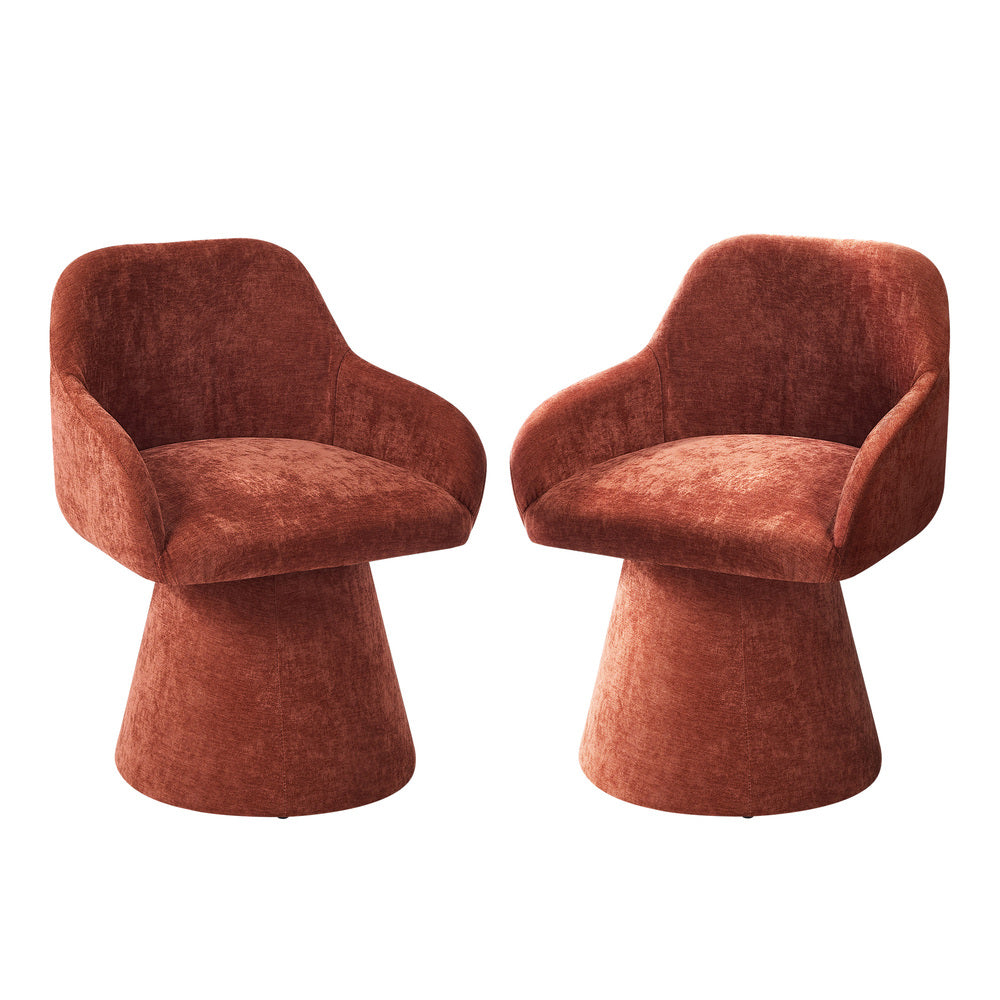 Red Swivel Dining Chair 48x45x76cm