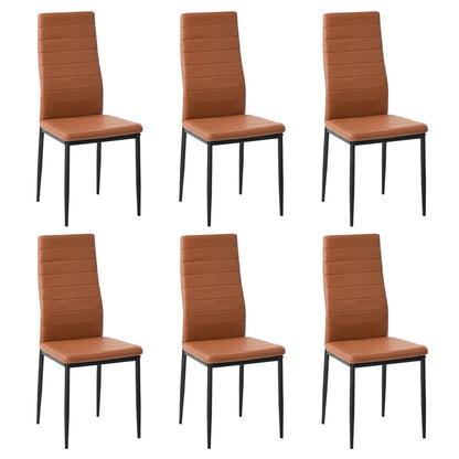 Dining Chair High Back Brown 42x43.5x96cm
