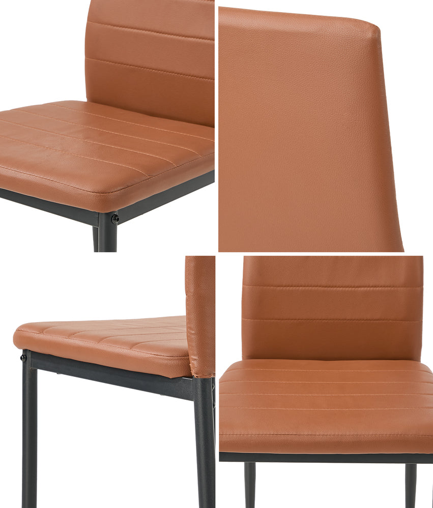 Dining Chair High Back Brown 42x43.5x96cm
