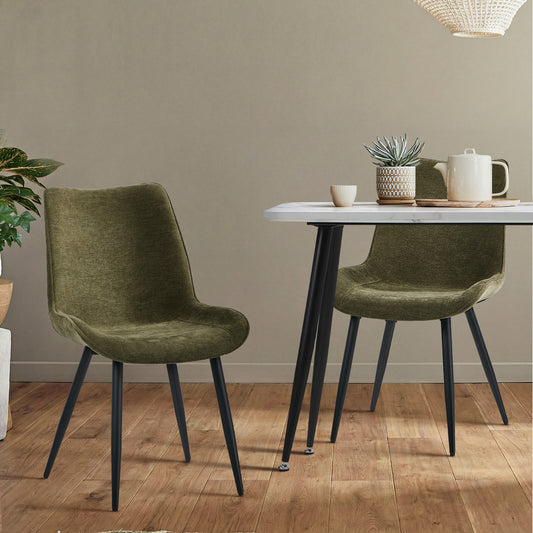 Accent Dining Chairs Linen Upholstered