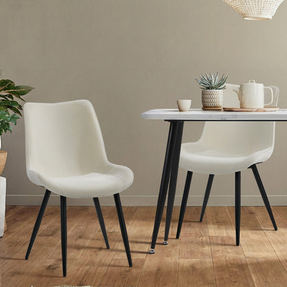 Dining Chairs Linen Fabric Accent