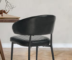 Set Of 4,6,8 Dining Chair PU Leather Padded Seat Black Modern Kitchen Furniture