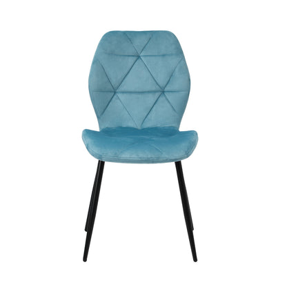 Dining Chairs Set of 8 Velvet Blue