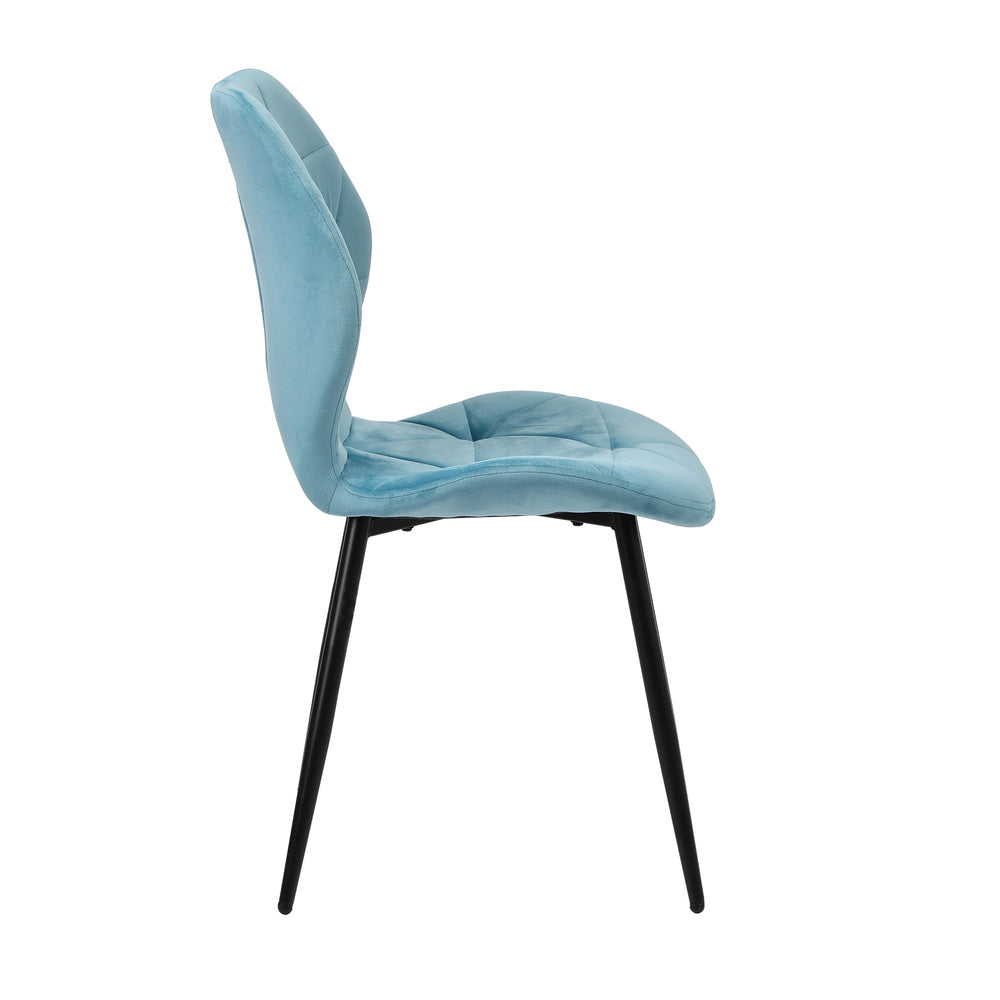 Dining Chairs Set of 2 Velvet Grey