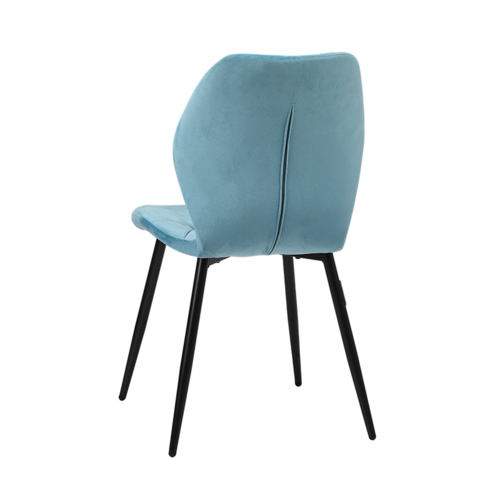 Dining Chairs Set of 6 Velvet Blue