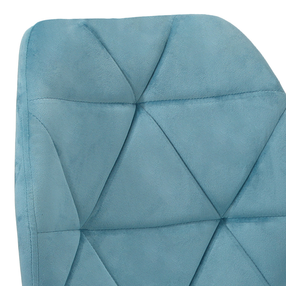 Dining Chairs Set of 4 Velvet Blue