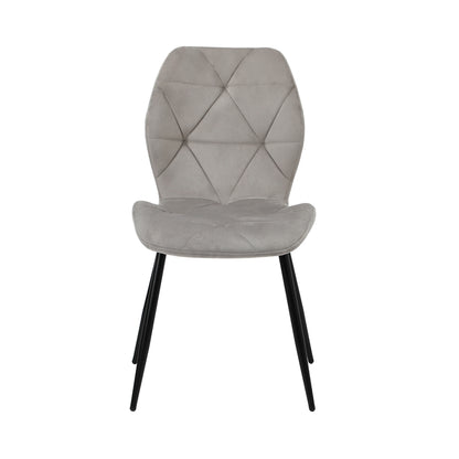 Dining Chairs Set of 8 Velvet Grey