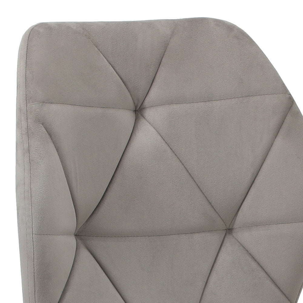 Dining Chairs Set of 8 Velvet Grey