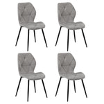 Dining Chairs Velvet Blue/Grey