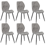 Dining Chairs Velvet Blue/Grey