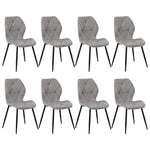 Dining Chairs Velvet Blue/Grey