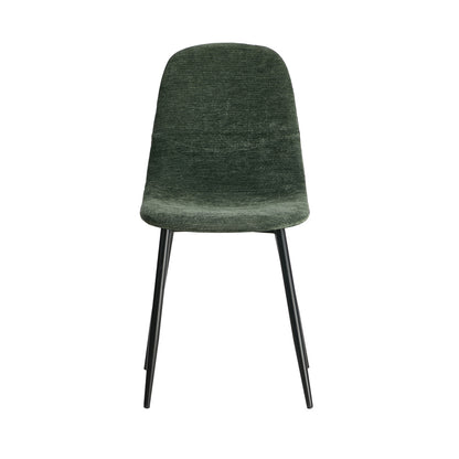 Chenille Dining Chairs Set of 2 Green | HomeAndLiving