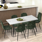 Chenille Dining Chairs Set of 2 Green | HomeAndLiving