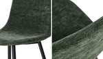 Chenille Dining Chairs Set of 2 Green | HomeAndLiving